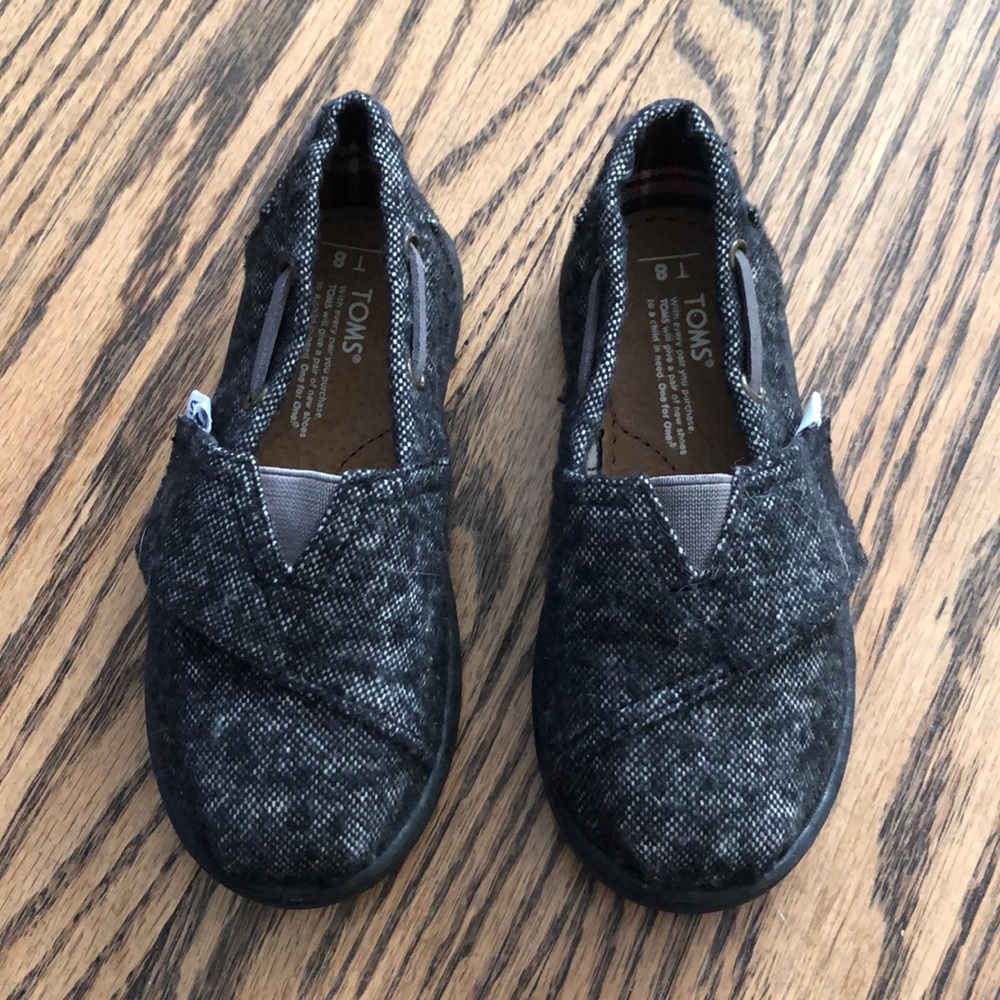 Toms Alpargata Black Tween T8 New
